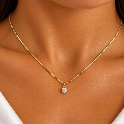 Colar Ponto de luz 0.4 cm Banhado a Ouro 18k