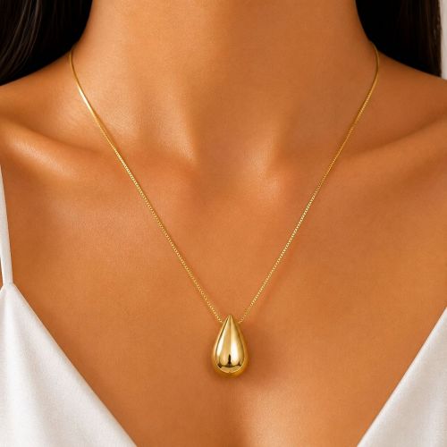 Colar Gota Banhado a Ouro