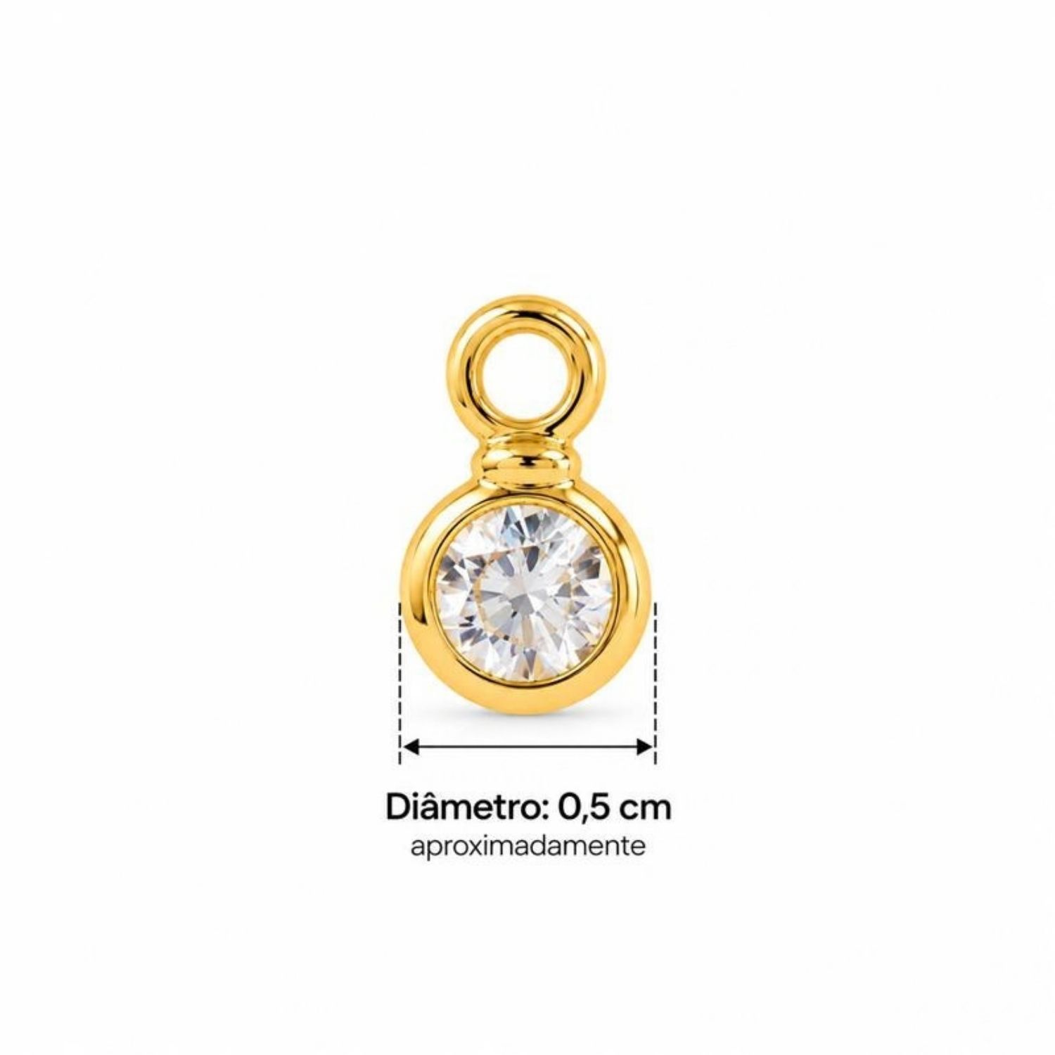Colar Gravatinha Regulável Coração Zircônia Ametista Banhado a Ouro