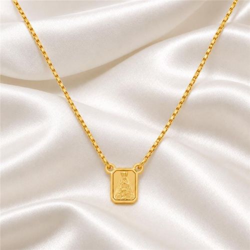 Escapulário Nossa Senhora Aparecida Banhado a Ouro