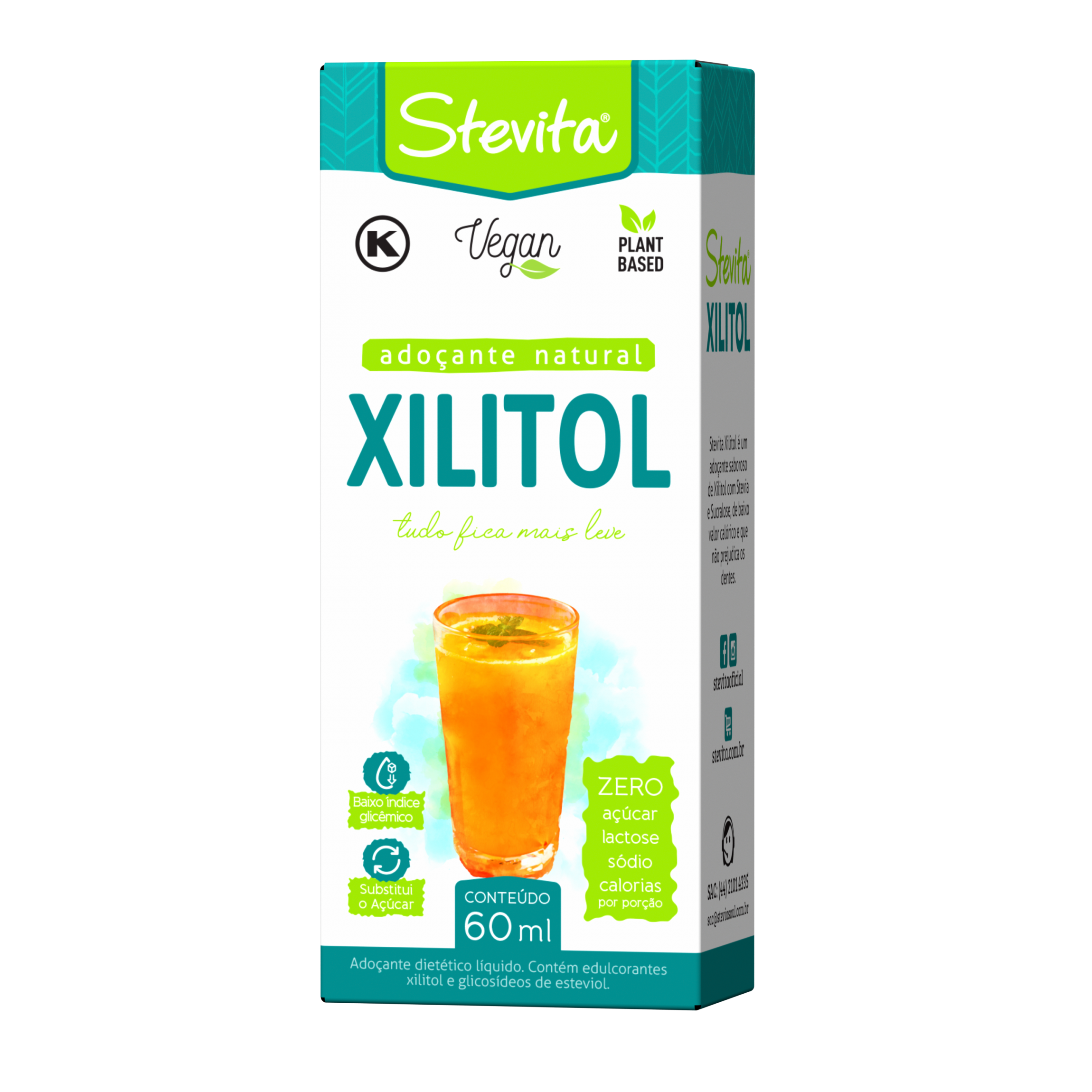 Adoçante Xilitol 60ml Stevita Soul — Stevita
