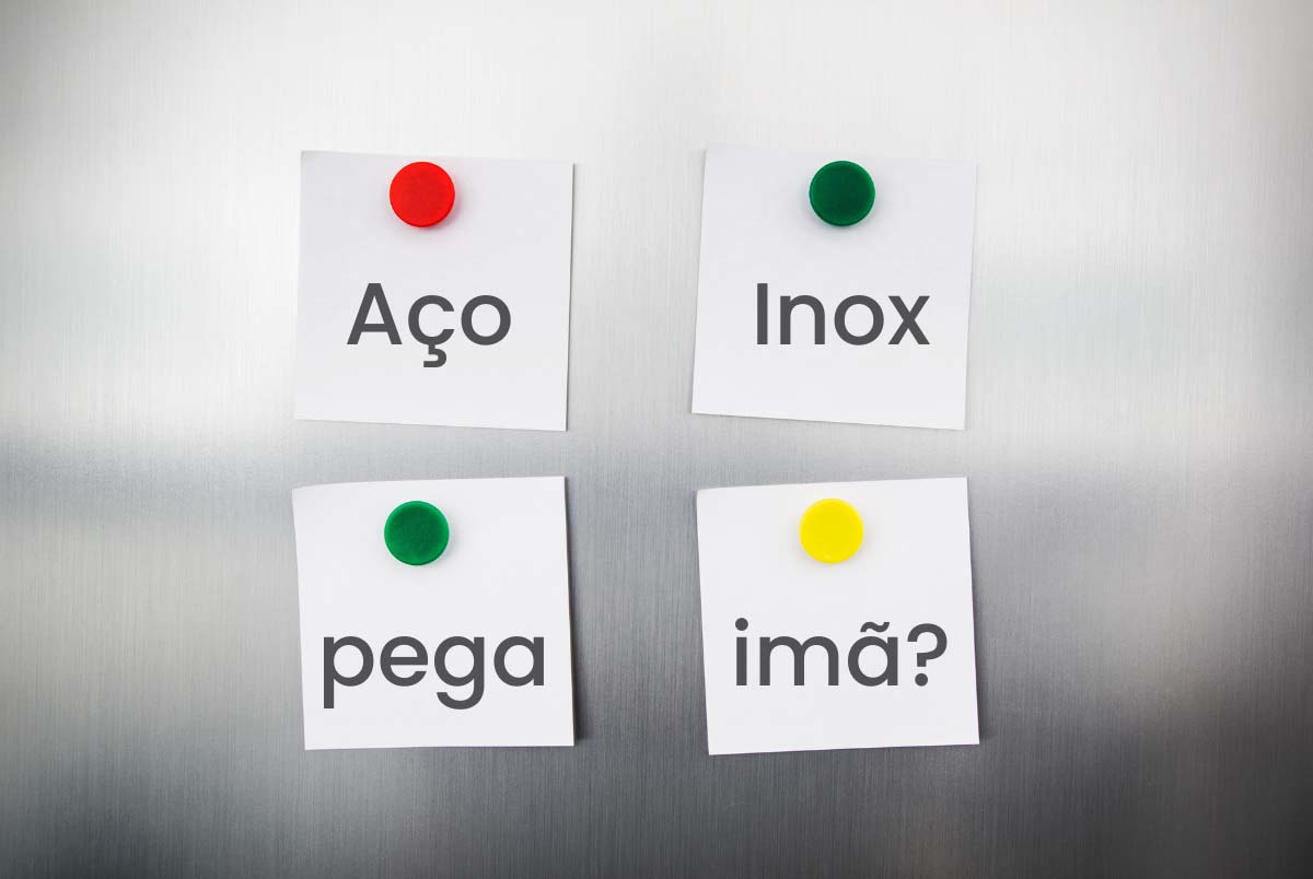 Aço inox 304 pega imã?