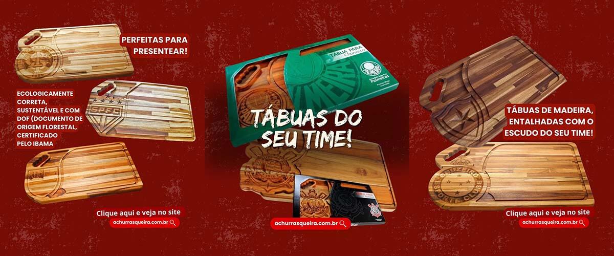 T�buas de Churrasco Personalizadas com o Escudo do Seu Time: O Presente Perfeito para Torcedores Apaixonados