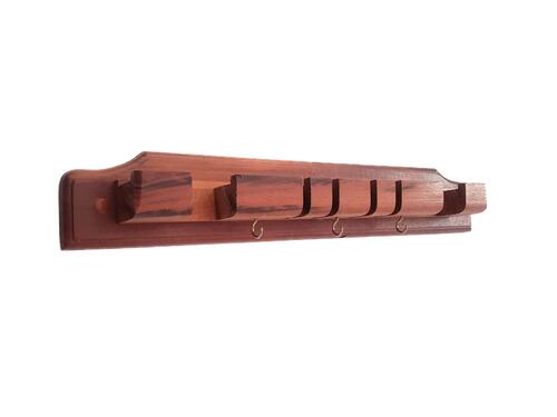 Suporte de Parede para P� e Acess�rios de Pizza em Madeira