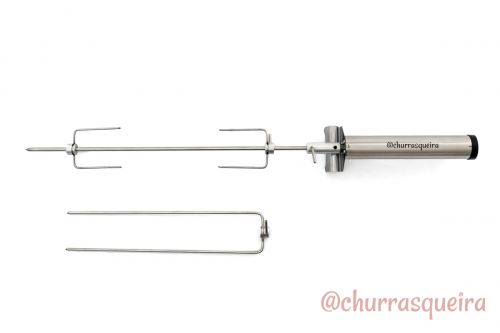 Espeto Girat�rio a Pilha para Churrasco