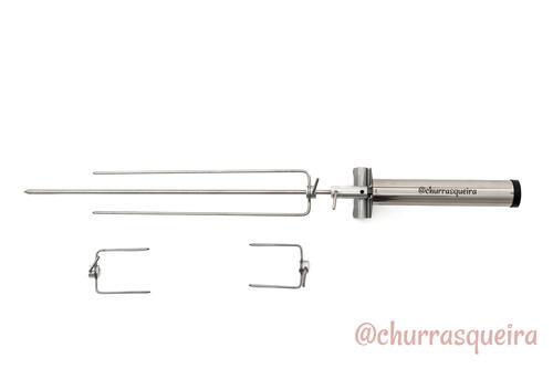 Espeto Girat�rio a Pilha para Churrasco