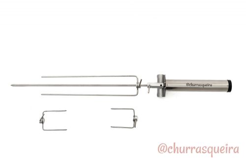 Espeto Girat�rio a Pilha para Churrasco