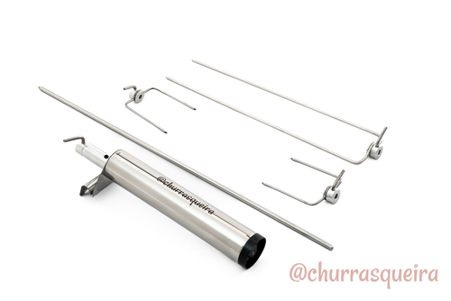 Espeto Girat�rio a Pilha para Churrasco
