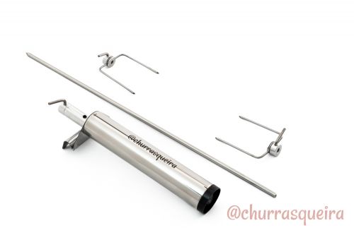 Espeto Girat�rio a Pilha para Churrasco