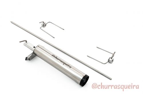 Espeto Girat�rio a Pilha para Churrasco