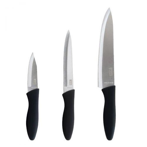 Kit 3 Facas Titanium Silver Yuze
