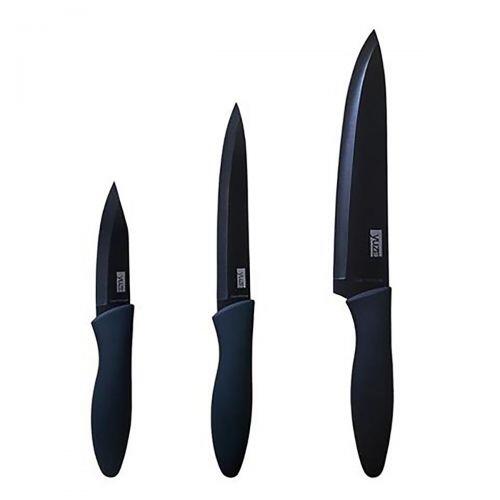 Kit 3 Facas Titanium Black Yuze