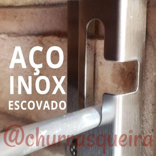 Kit Suporte Lateral de Parafusar Inox Para Churrasqueira