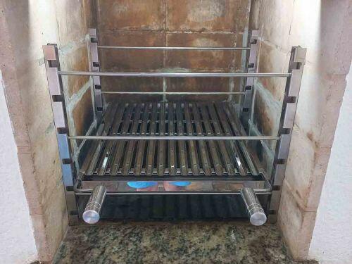 Kit Suporte Lateral de Parafusar Inox Para Churrasqueira
