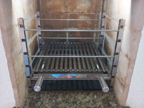 Kit Suporte Lateral de Parafusar Inox Para Churrasqueira