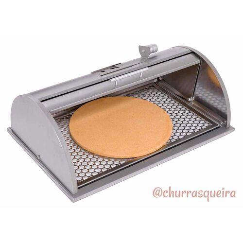 Forno de Pizza para Churrasqueira em A�o Inox Sob Medida
