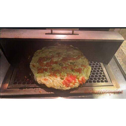 Forno de Pizza para Churrasqueira em A�o Inox Sob Medida