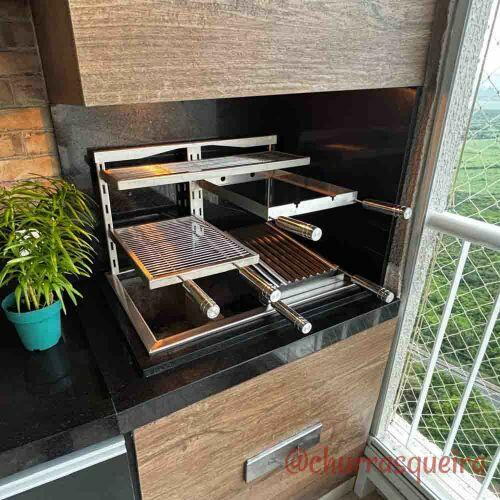 Suporte de Fundo Duplo em Aço Inox