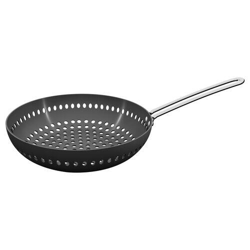 Grelha Wok Furada 26cm em Alum�nio Anodizado com Cabo Tramontina Churrasco