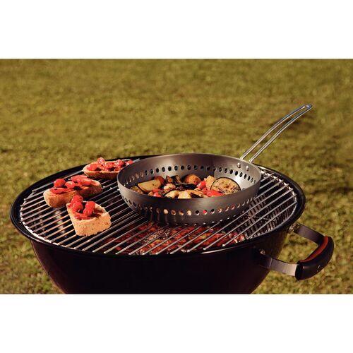 Grelha Wok Furada 26cm em Alum�nio Anodizado com Cabo Tramontina Churrasco