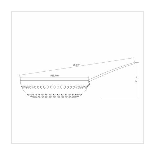Grelha Wok Furada 26cm em Alum�nio Anodizado com Cabo Tramontina Churrasco