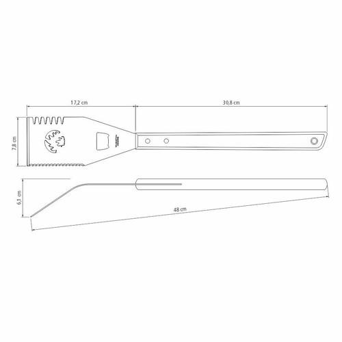 Esp�tula 48cm Multifuncional com Serrilha, Abridor de Garrafas e Limpador de Grelha Tramontina