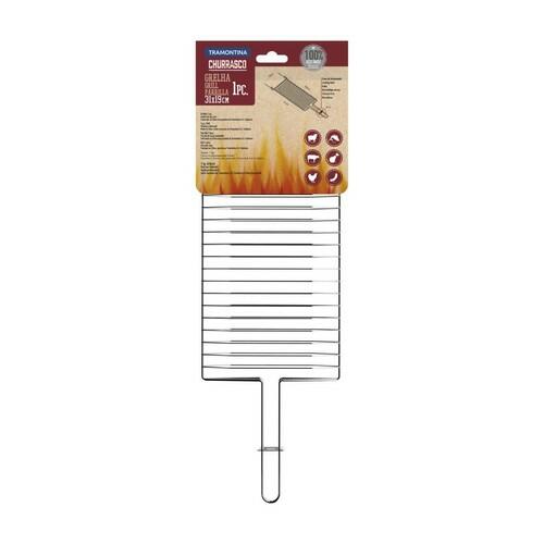 Grelha Dupla Inox 304 Abaulada 31x18cm Tramontina