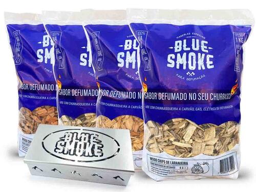 Kit Smoker Box Inox + 4 Woods Chips