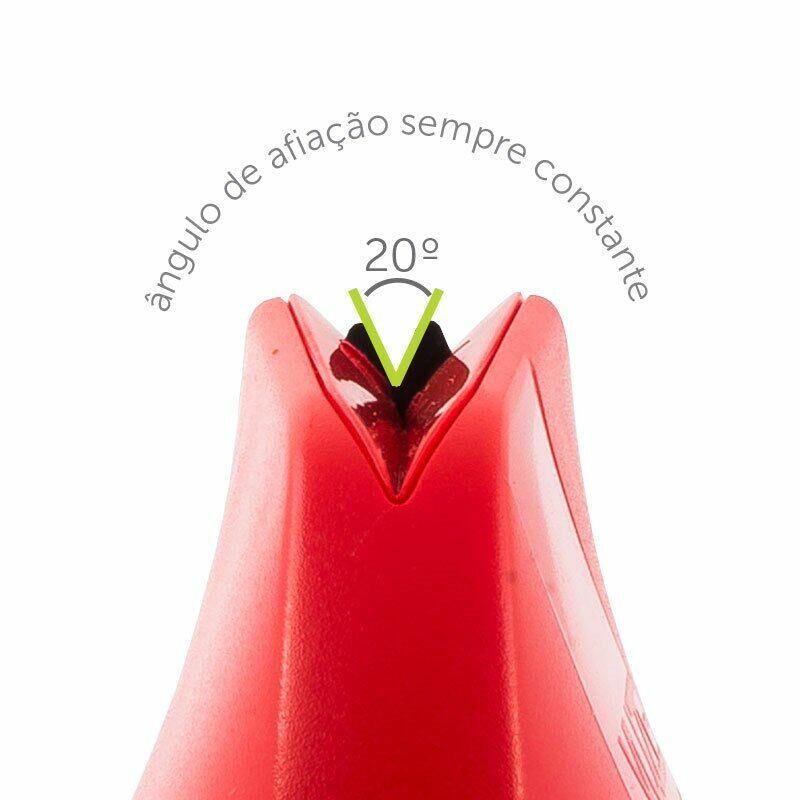Afiador Amolador de Facas Yuze Vermelho