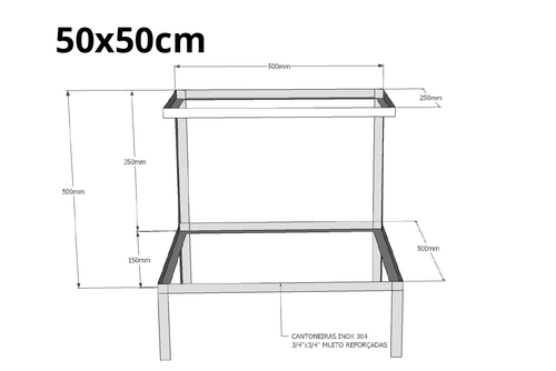 Parrilla Inox 304 c/ 2 Grelhas Uruguaias