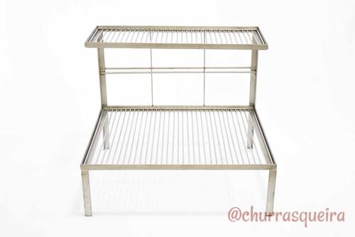 Parrilla Inox 304 c/ 2 Grelhas Uruguaias