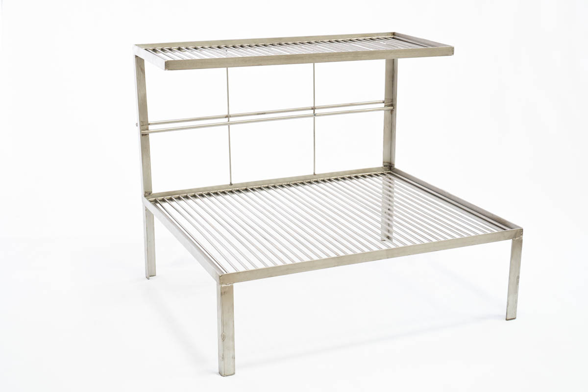 Parrilla Inox 304 c/ 2 Grelhas Uruguaias