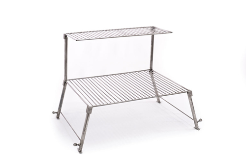 Grelha Portátil p/ Camping com Grelha Auxiliar Inox 304