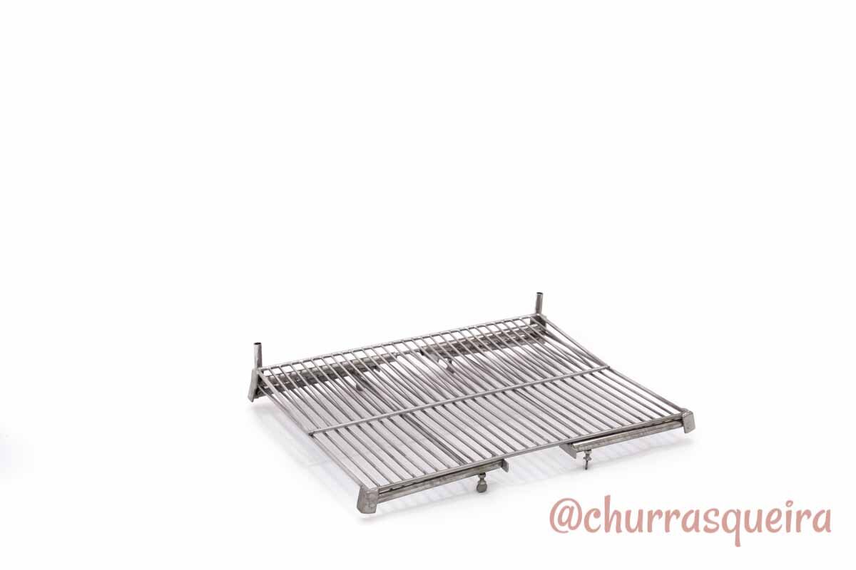 Grelha Portátil p/ Camping com Grelha Auxiliar Inox 304