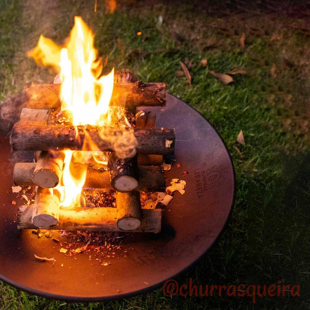 Lareira de Jardim em Ferro Fundido 62cm Envelhecida
