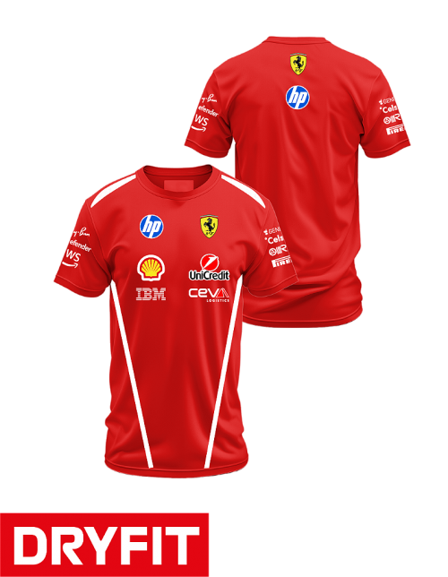 Comprar Camiseta Dryfit Ferrari 2026 - Team - Vermelho - R$109,90