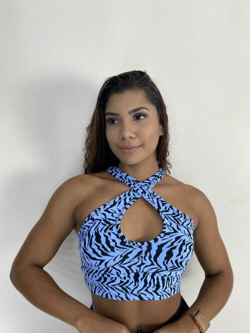 Top Cruzado Zebra Beau Blue
