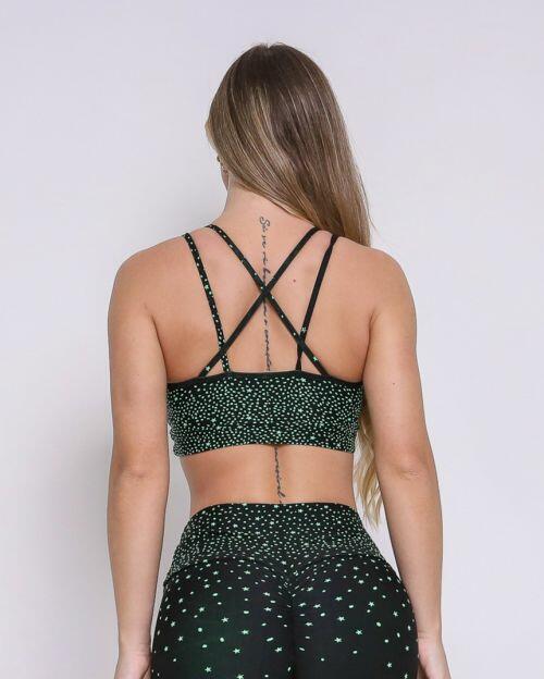 Top Vivi Degrad� Estrelas Verde Lim�o