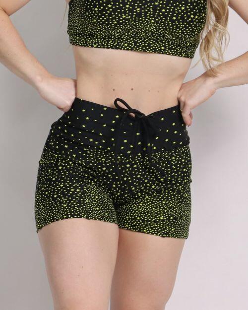 Short Empina Degrad� Estrelas Amarelo