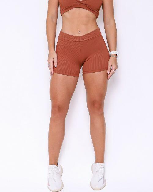 Short Básico Cós Fino Caramelo