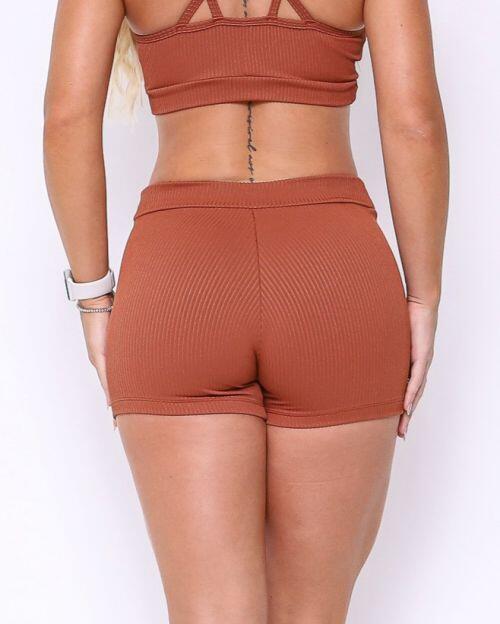Short Básico Cós Fino Caramelo