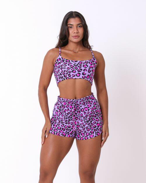Conjunto Short Boxer Basic Light Onça Pantanal Liberty + Top Bruna (P)