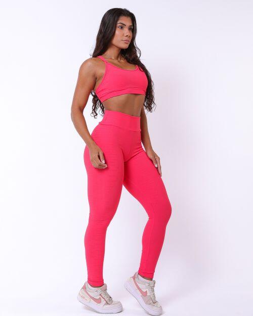 Conjunto Cal�a Legging B�sica Jacquard Comfy + Top Lu