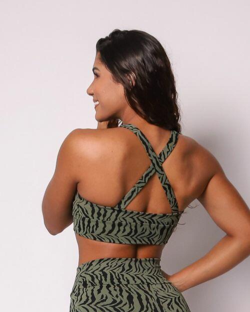 Top Karol Zebra Deep Green