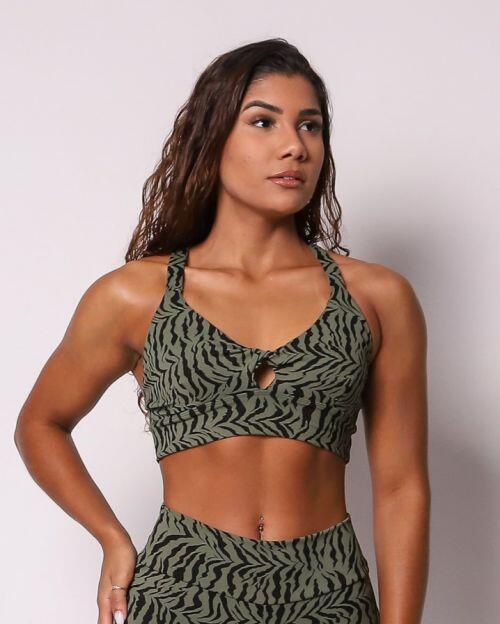 Top Karol Zebra Deep Green