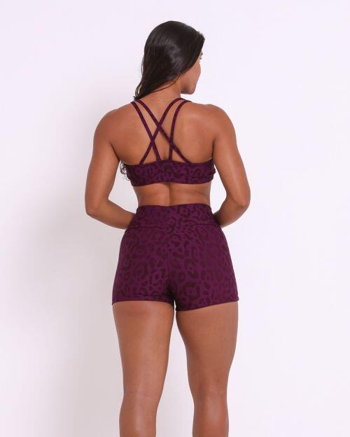 Conjunto Short Básico Curtinho New Onça Fit + Top Lu