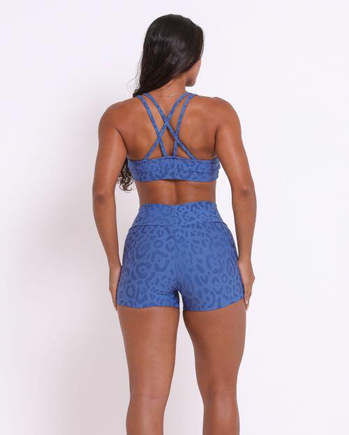 Conjunto Short Básico Curtinho New Onça Fit + Top Lu