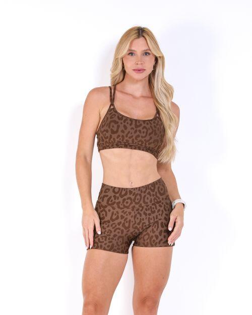 Conjunto Short Básico Curtinho New Onça Fit + Top Lu