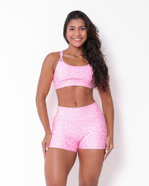 Conjunto Short Básico Curtinho New Onça Fit + Top Lu