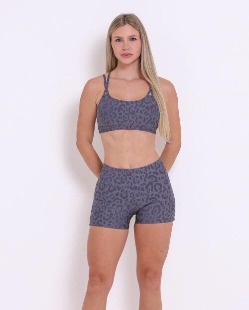 Conjunto Short Básico Curtinho New Onça Fit + Top Lu